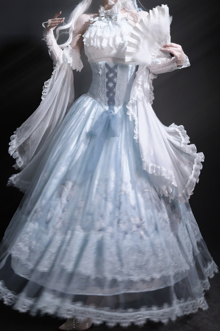 Snow Lily Hanayome Embroidery Skirt Set