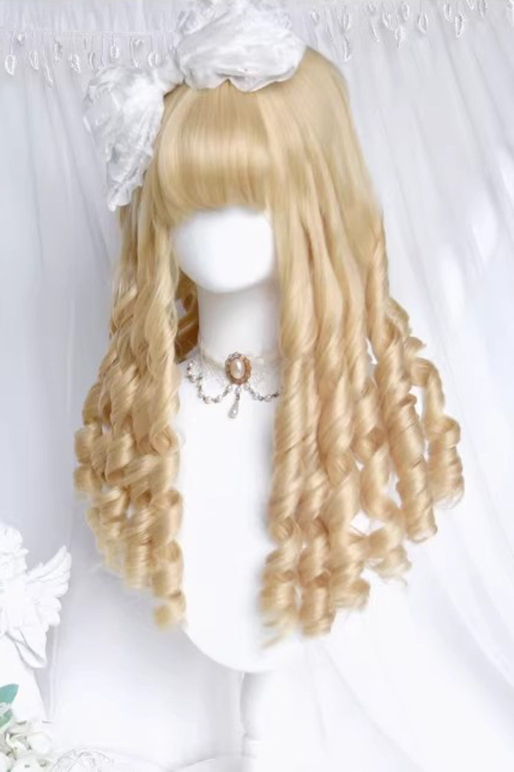 Elegant Mid-Length Curly Roman Palace Wig in 3 Shades - Curio Cottage