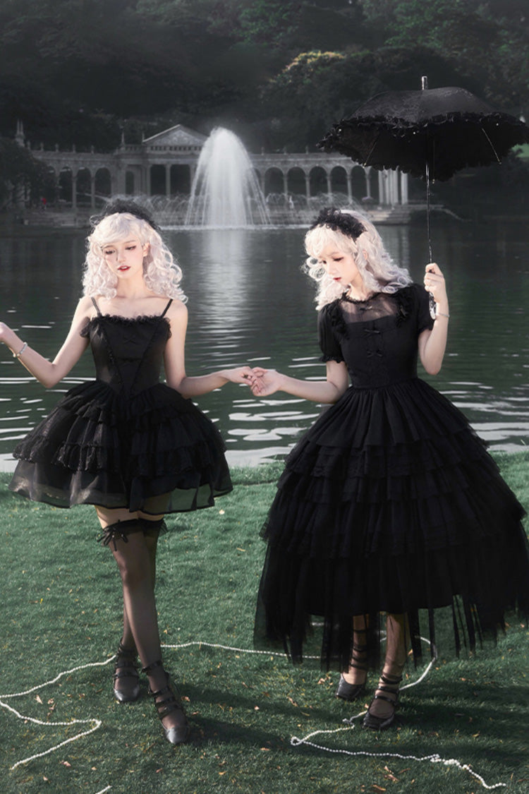 Gothic Lolita Drawstring JSK with Ruffle Details