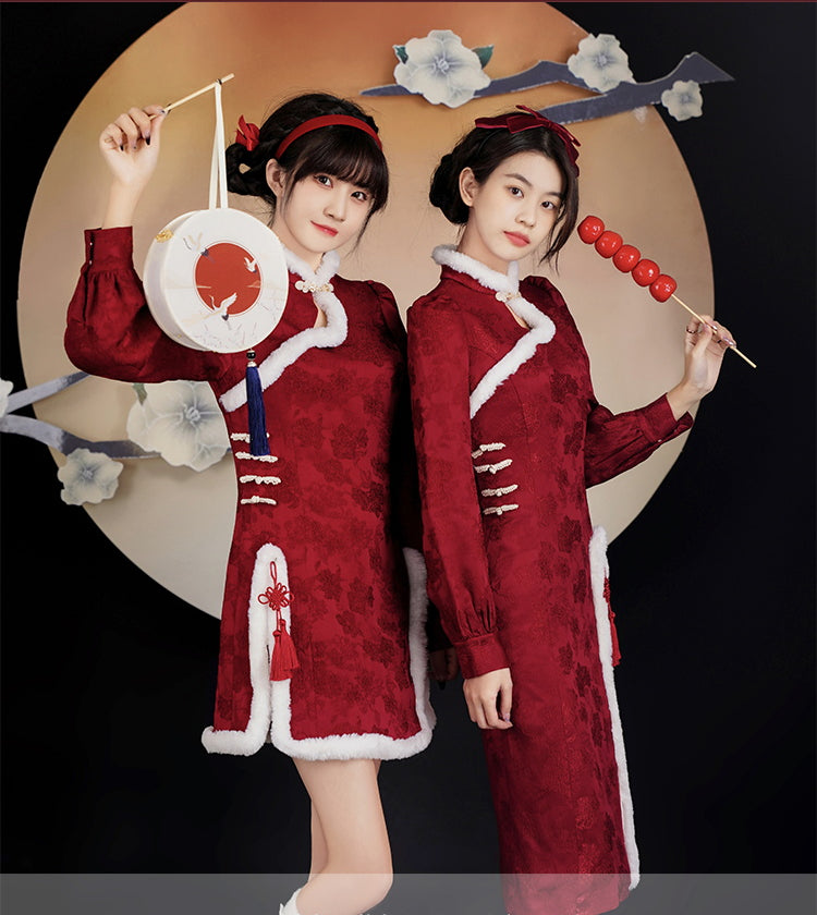 Sweet Black Red Fluffy Dragon Outfit ON814 ONI