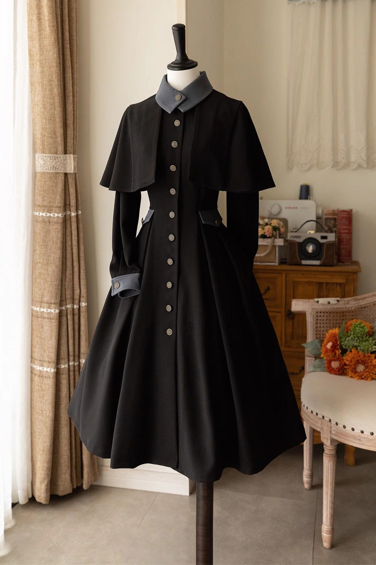 Classic Vintage Long-Sleeve Cardigan Coat in 3 Shades - Cedar Forest