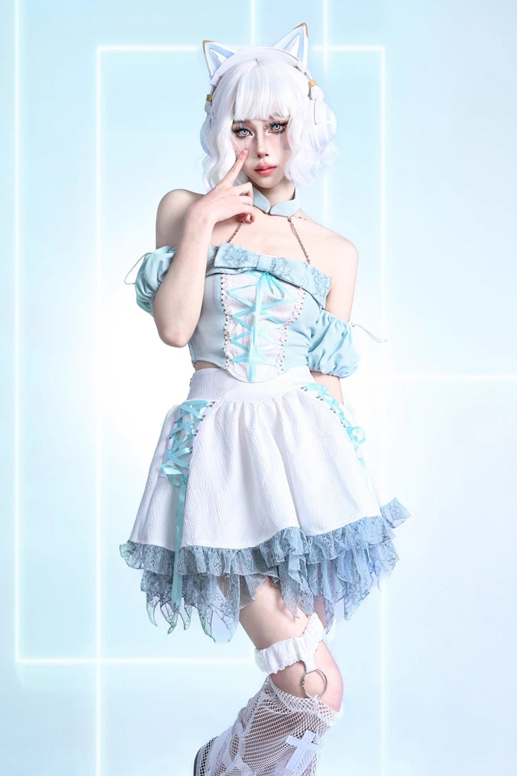 Virtual Idol Lace-Up Sweet Skirt
