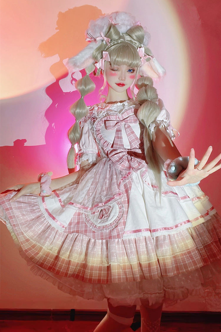 Valentine's Day JSK with Layered Print & Bow Accents
