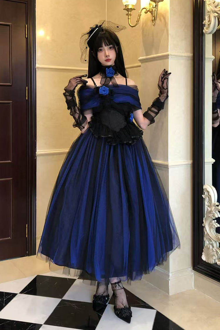 Off Shoulder Ruffled Lace Gothic Lolita Dress