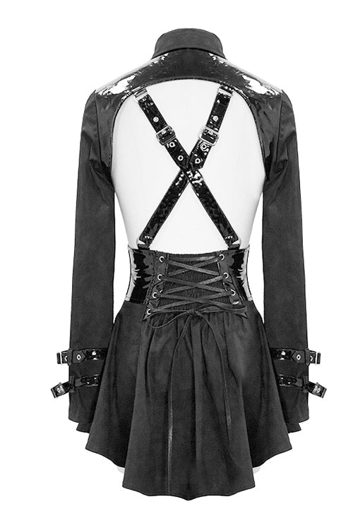 Women's Gothic Dress with Hollow Out Design Leather Sexy Style