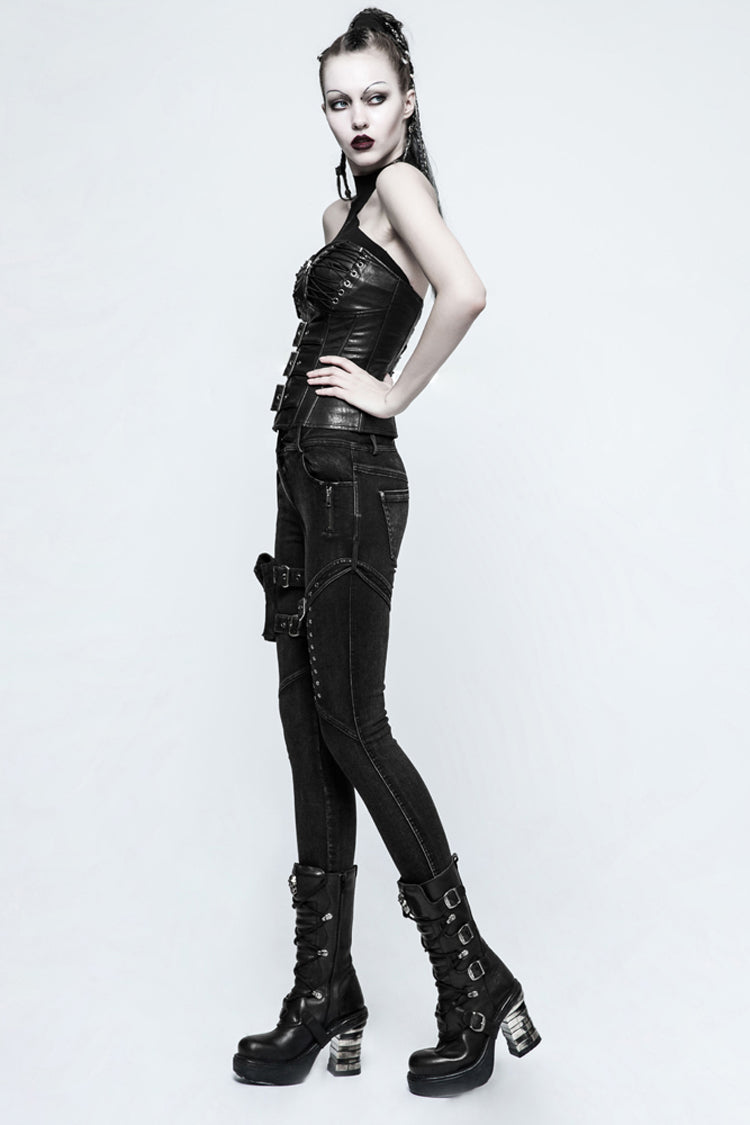 Pocket Stretch Denim Punk Trouser