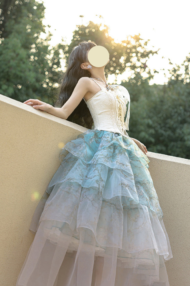 Gradient Printed Sweet Lolita Skirt