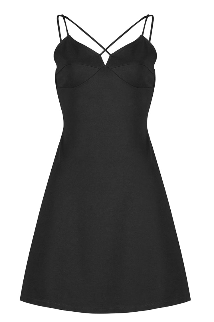 Sling Strap Slip Dress with A-Shape Design