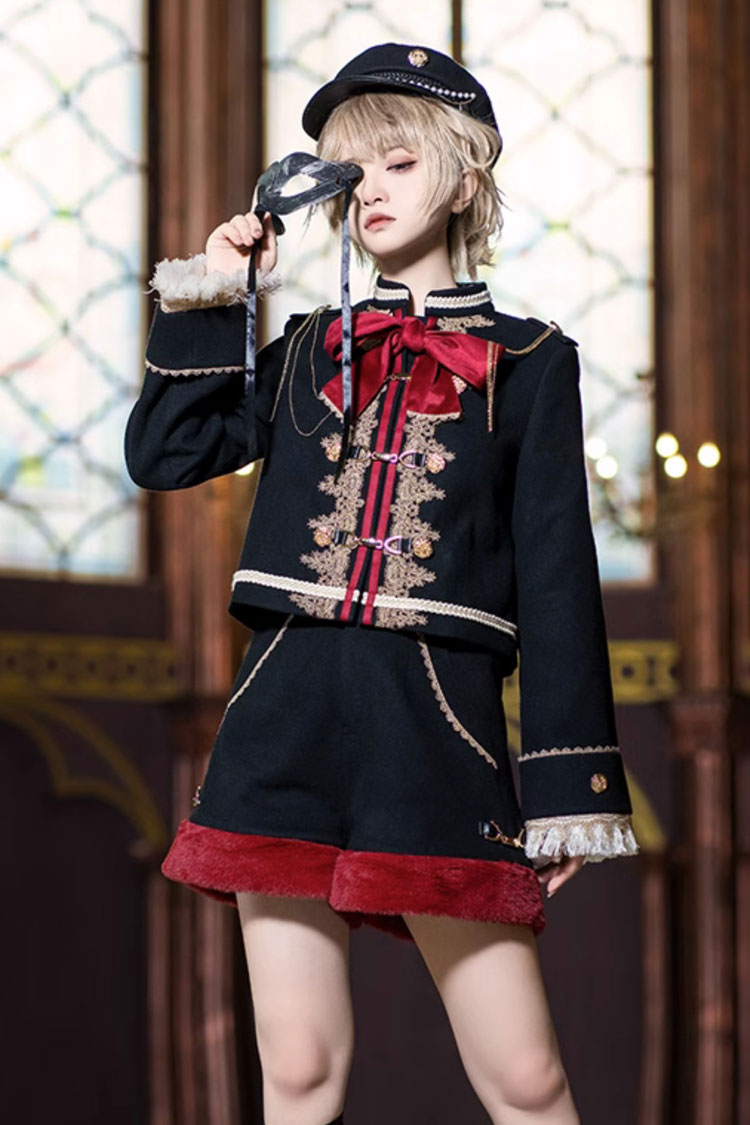Crimson Noir Dark Baroque Classic Ouji Lolita Overcoat
