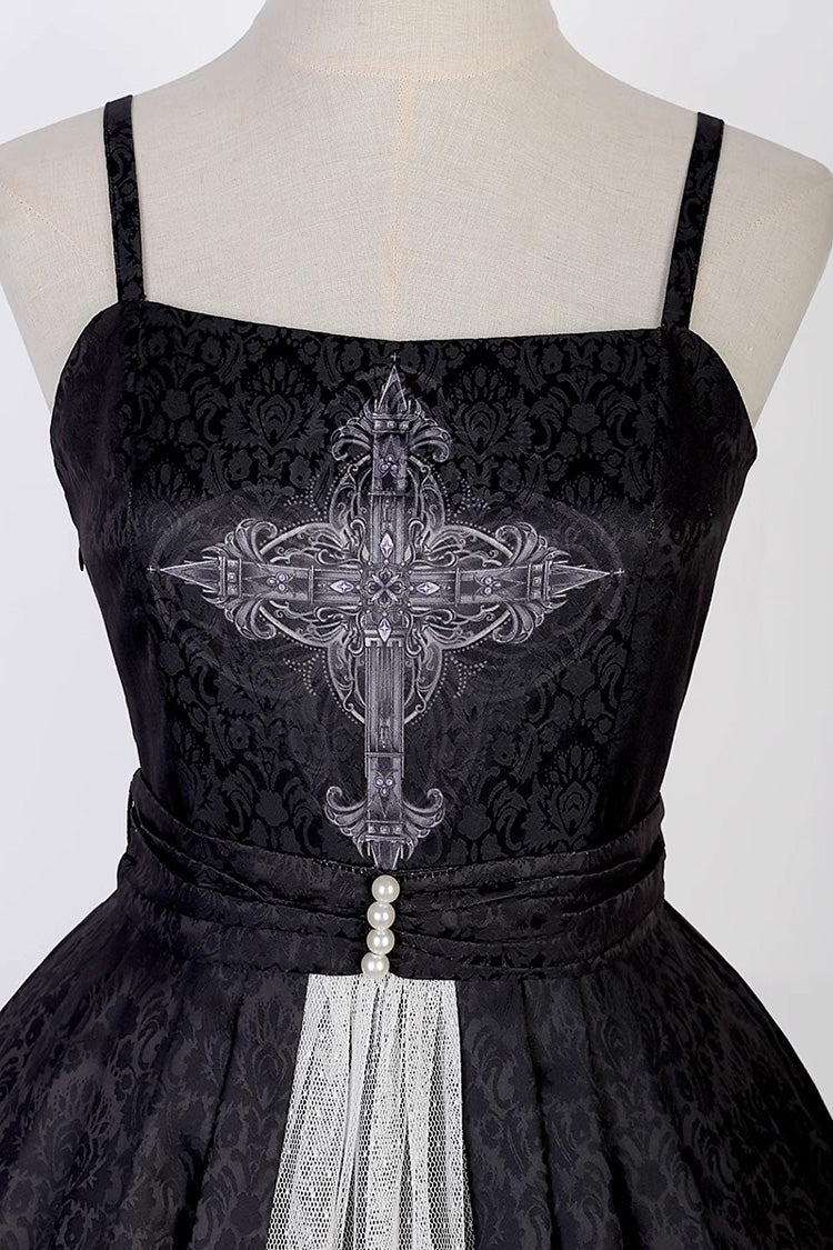 Sleeveless Print Lace Gothic Vintage Princess Lolita Jsk Dress