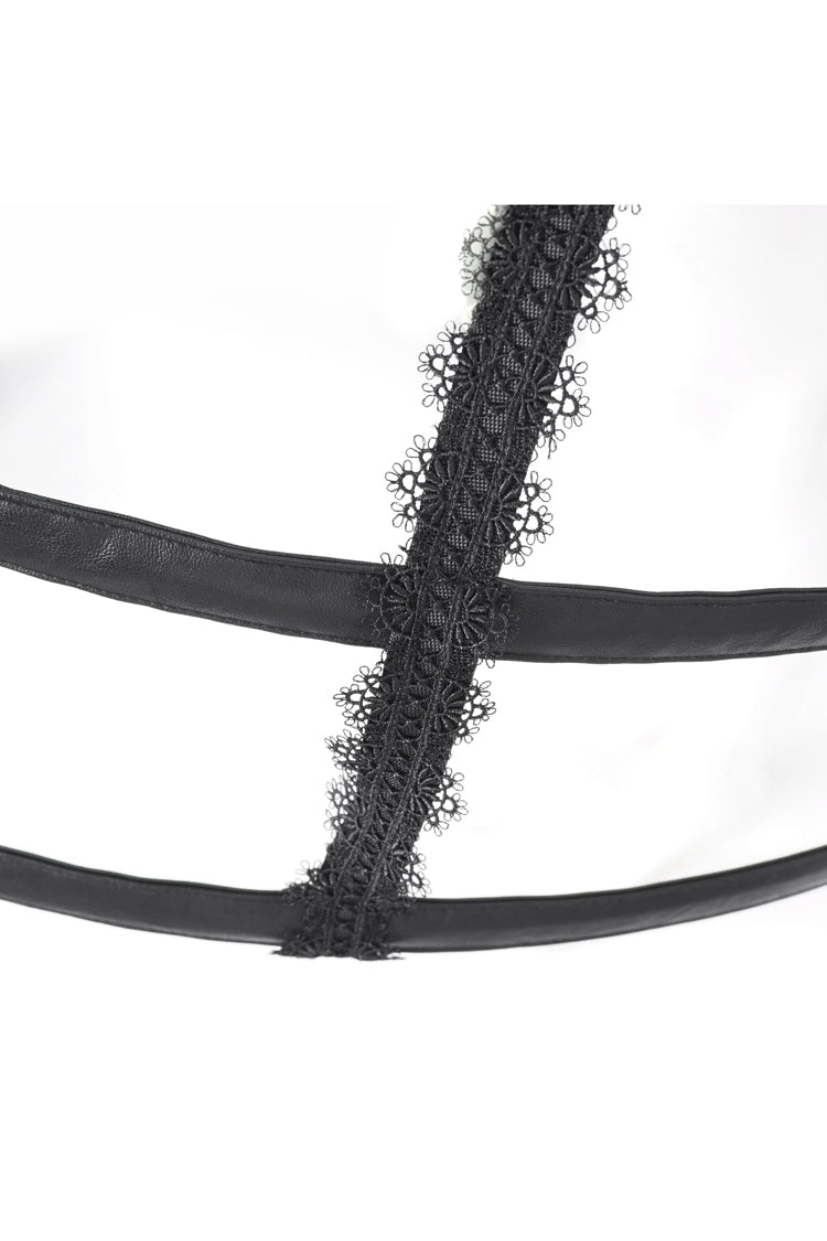 Gothic Underskirt with Lace & Cutout Details for Women
