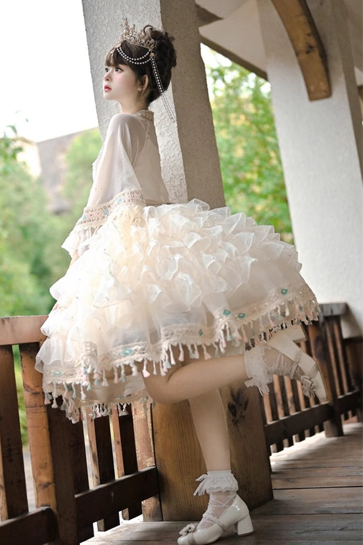 Miao Girl Chiffon Bowknot Skirt Set