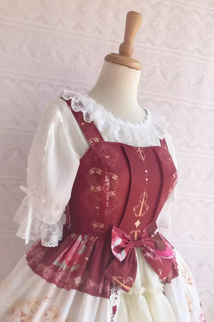 Dessert Print Ruffle Cardigan JSK Dress - Summer Cool - Three Colors
