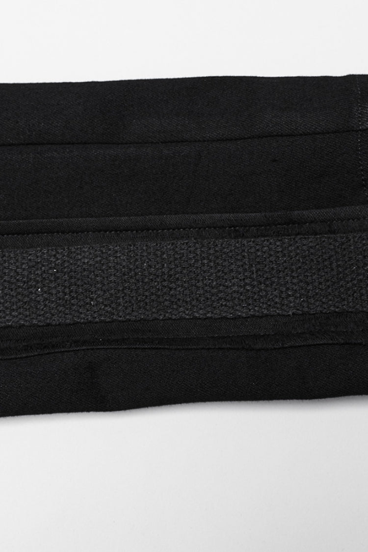 Punk Pants with Triangular Mesh and Buckle
