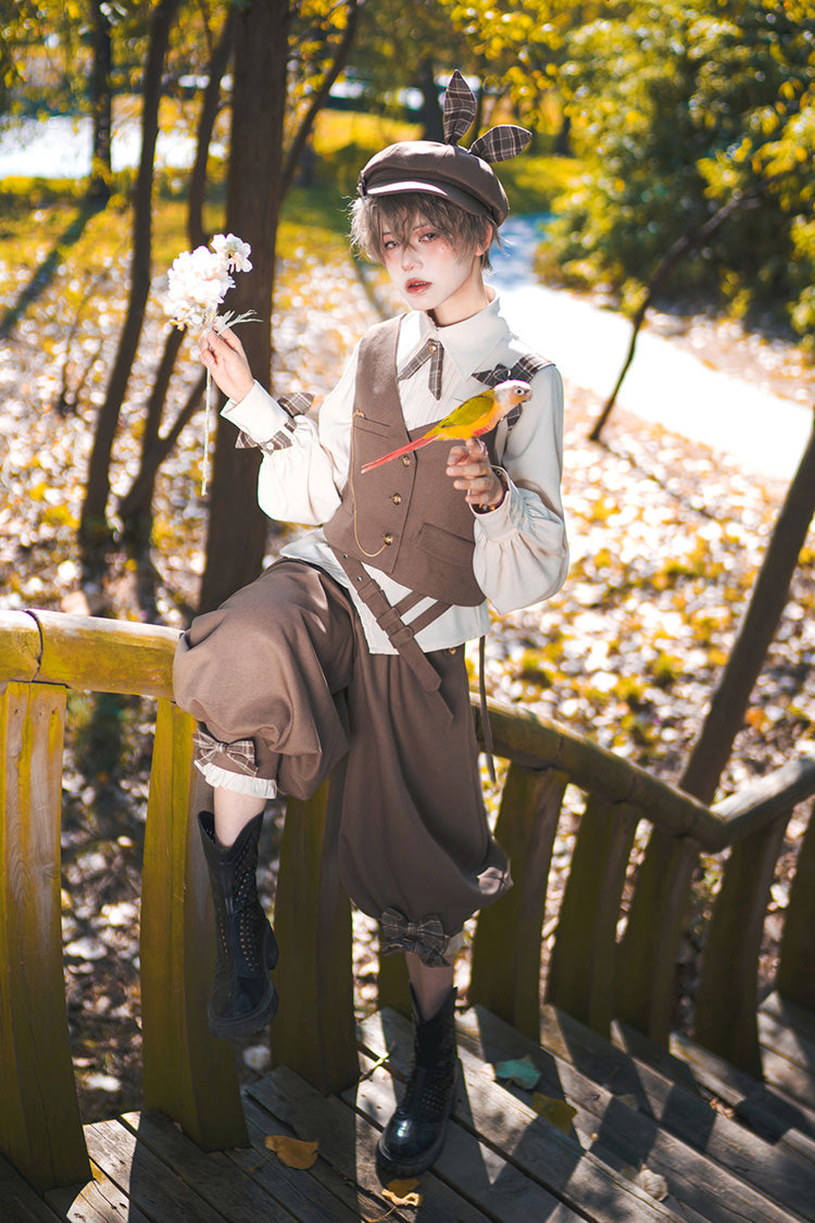 Secret Morning Post Ouji Lolita Vest in Coffee Brown