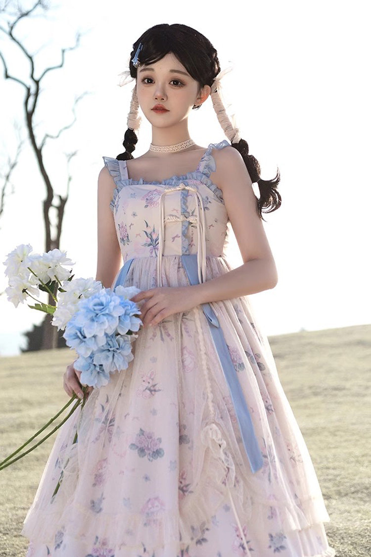 Chinese Floral Print Elegant Sweet Lolita Dress