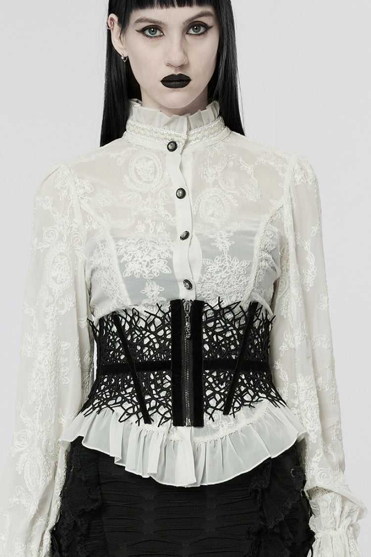 Women's Gothic Girdle with Hollow Mesh Design