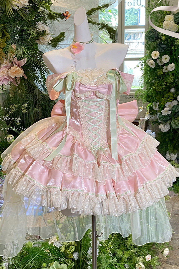 Tulip Love Song Princess Dress with Boat Neck & Ruffles