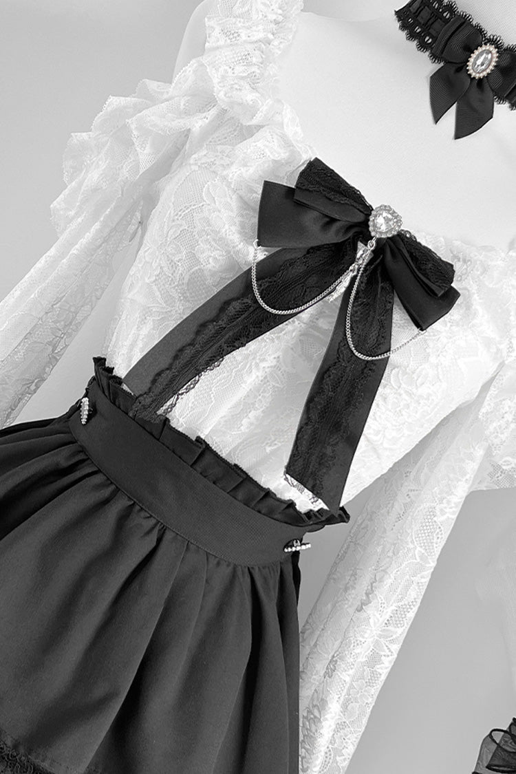 Jirai Kei Skirt with Triple Ruffle Lace