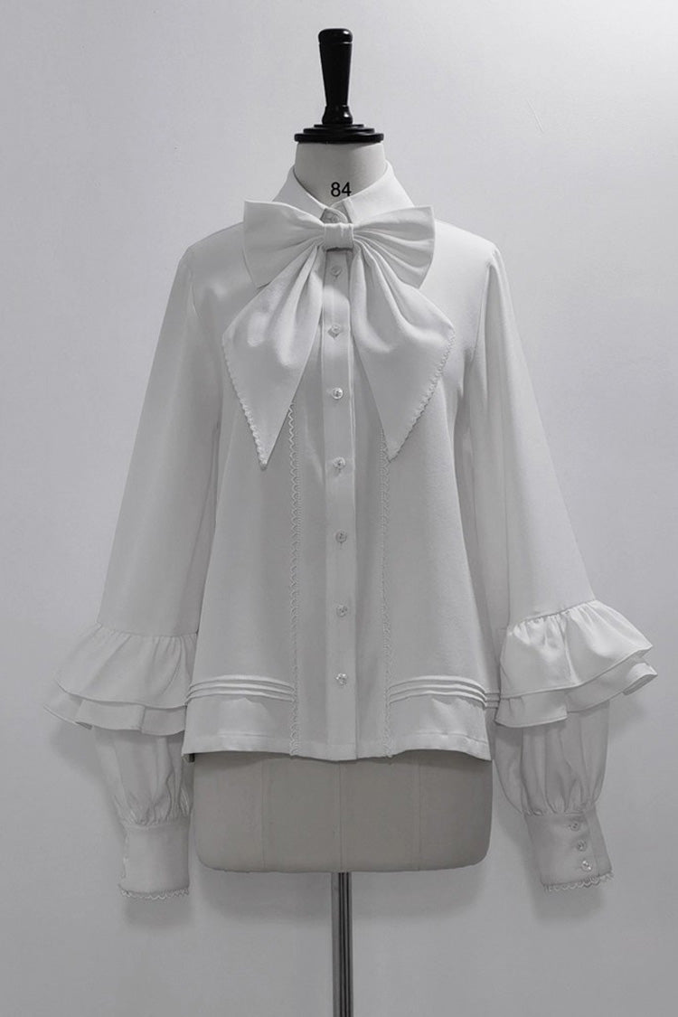 Ivory Vintage Long-Sleeve Dapper Prince Ouji Blouse