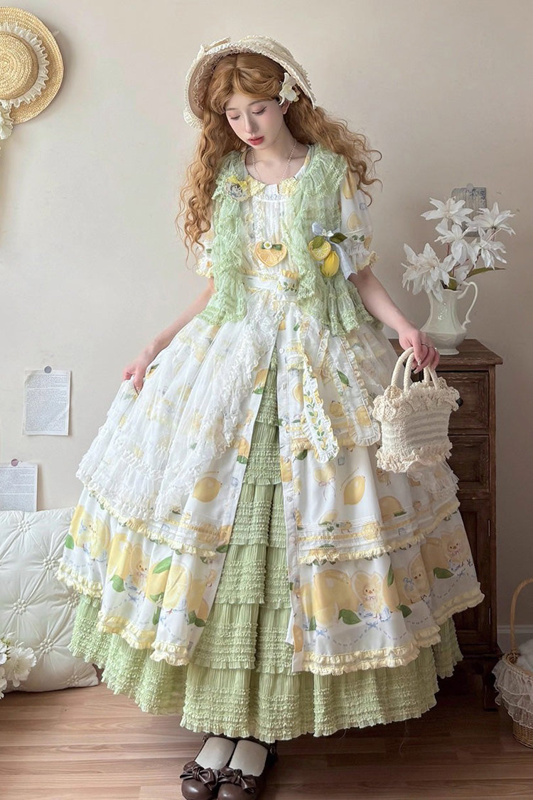 Lemon Chicken Multi-Layered Ruffle Sweet Lolita Petticoat