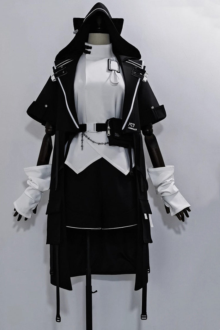 Cat Ear Coat in Black Ouji Prince Fashion with Functional Details