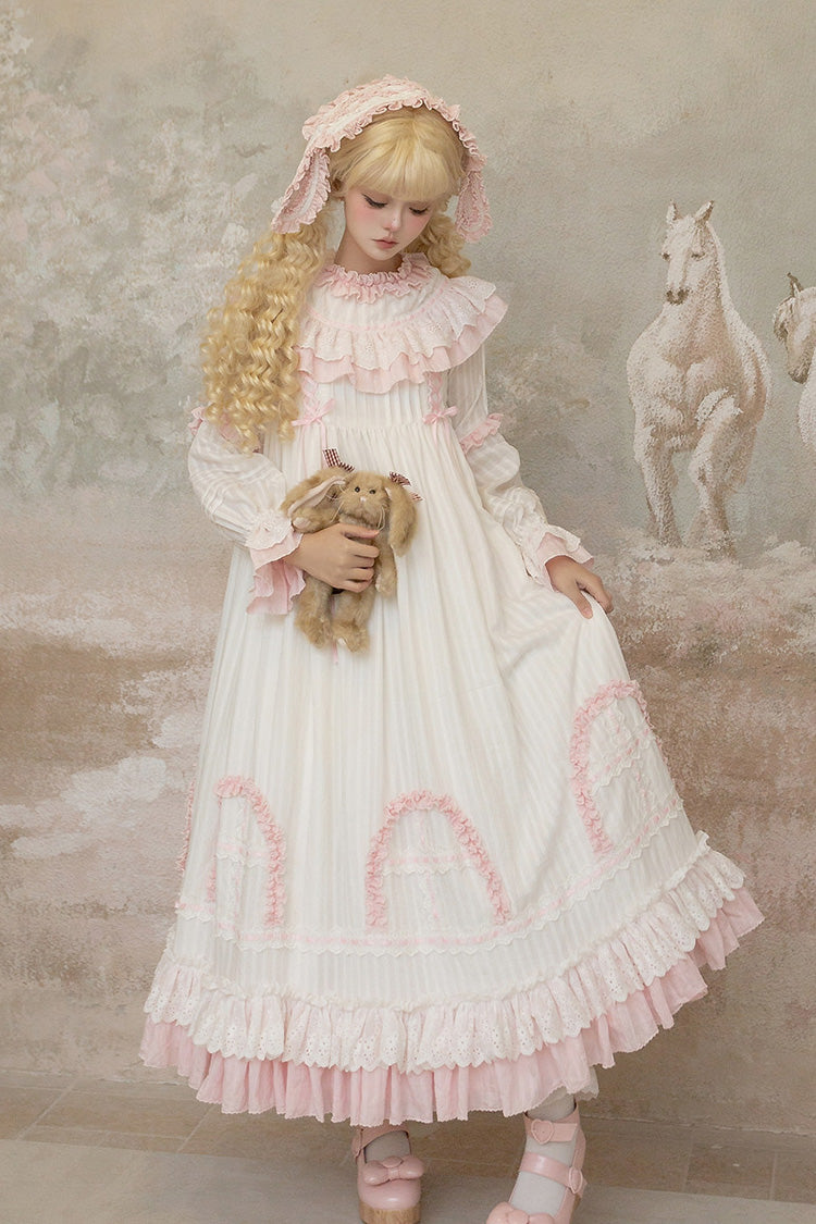 Twin Lilian Lolita Dress with Double Ruffles & Lace-Up Back