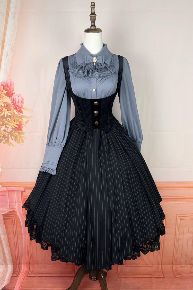 Dreamlike Realm Sleeveless Printed Ruffled Embroidered Corset Elegant Sweet Lolita JSK Dress