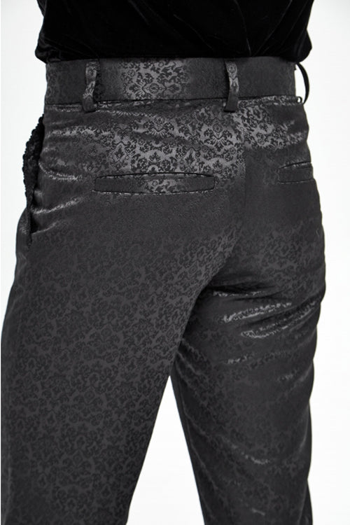 Men's Gothic Pants with Jacquard, Diagonal Pocket and Dimensional Webbing