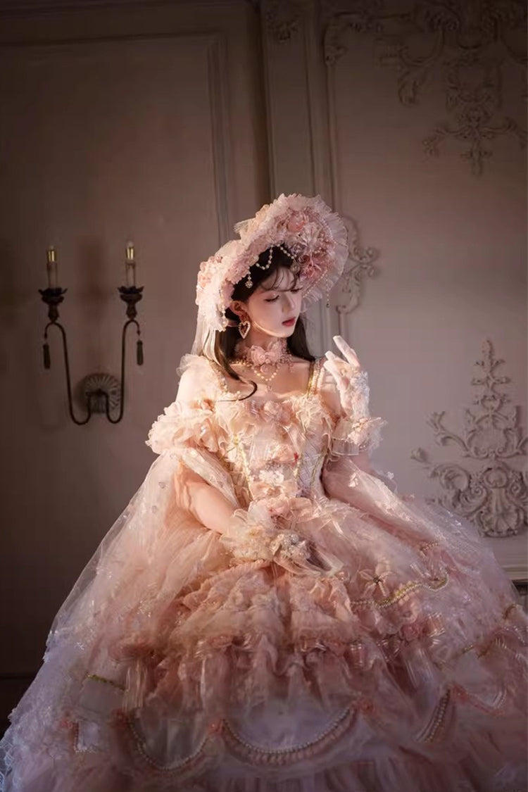 Runaway Princess Plus Size JSK with Hanayome Print & Pearls