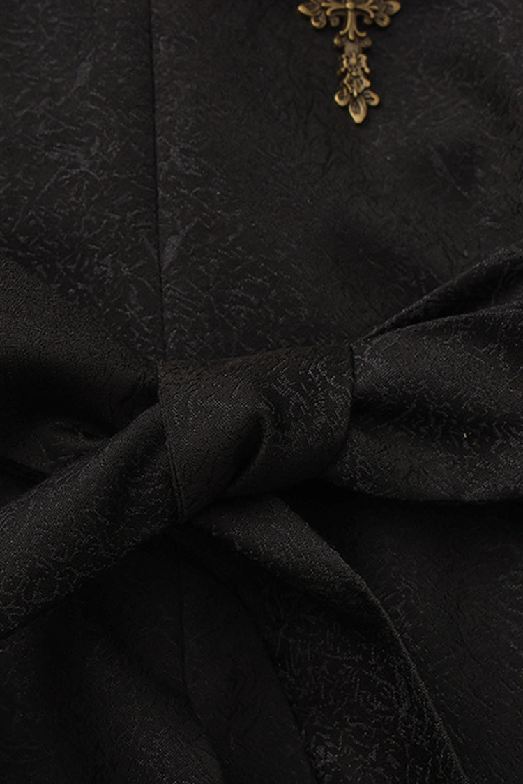 Noir Long Sleeve Ouji Fashion Vintage Elegant Prince Long Coat - The Eternal Sea of Hope