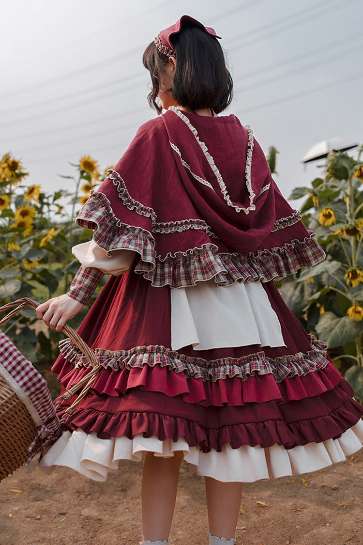 Red Riding Hood Ruffled Sweet Lolita Gown