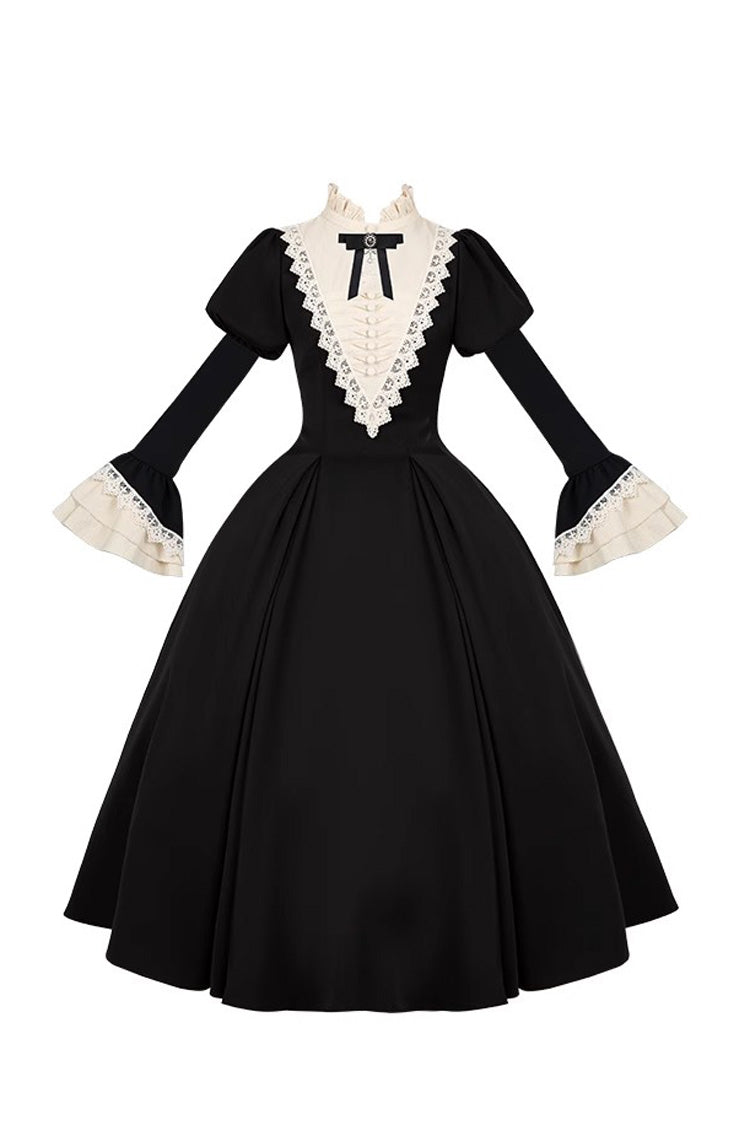 Nun Long Sleeves Ruffle Gothic Lolita Long Dress