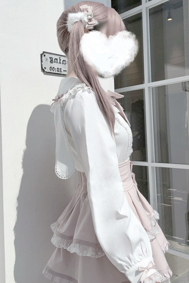 Rabbit Ear Long Sleeve Bow Lace Sweet Jirai Kei Blouse