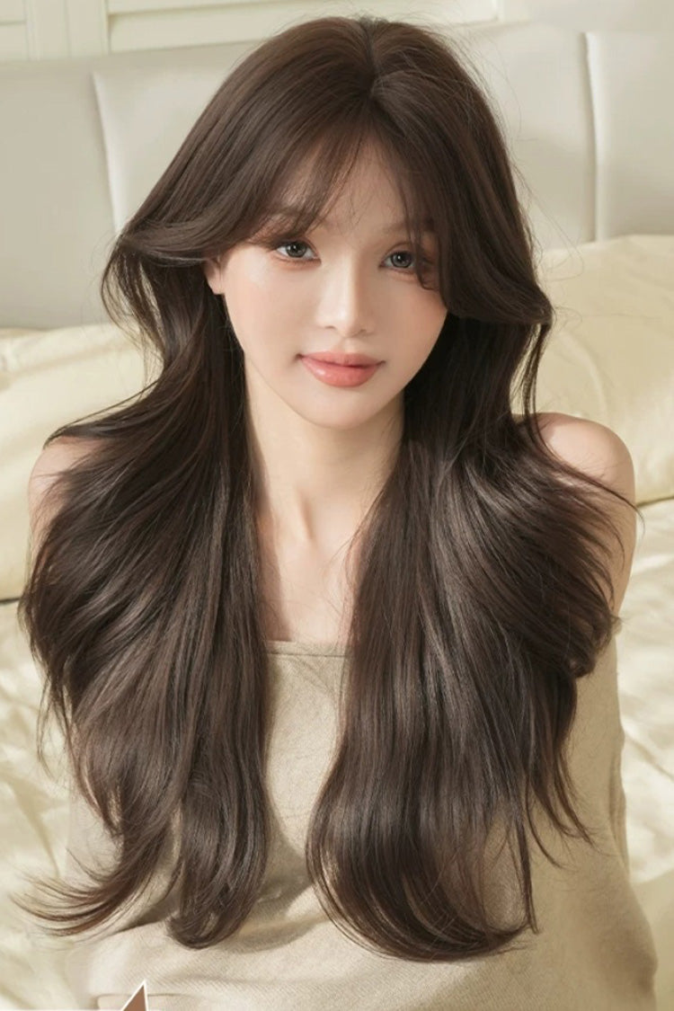 Effortless Layered Large Wave Wig in Black or Brown