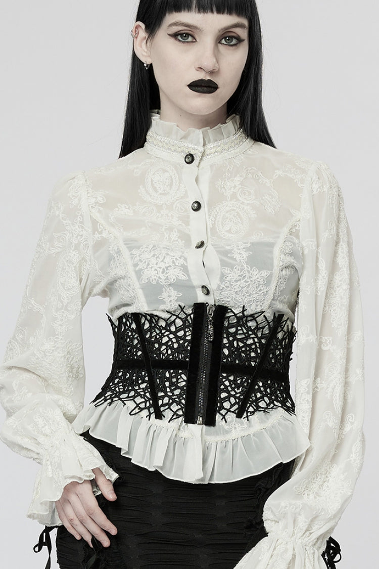 Women's Gothic Girdle with Hollow Mesh Design