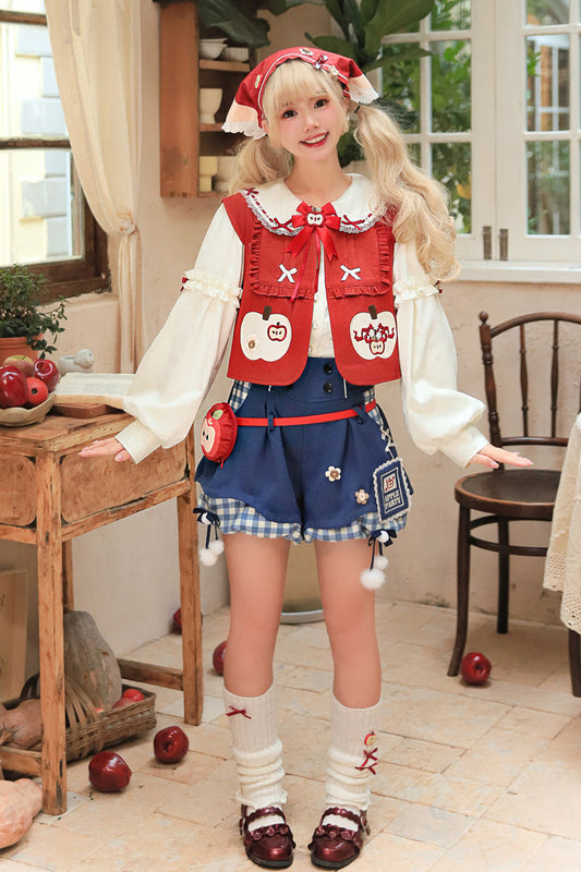 Witch Gina Printed Bow Ouji Vest and Shorts Set