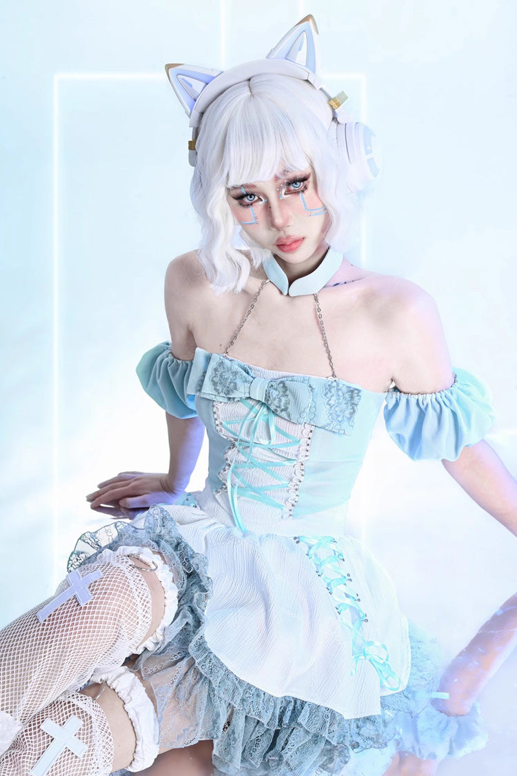 Virtual Idol Lace-Up Sweet Skirt