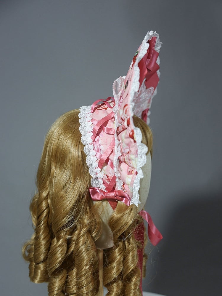 Yellow Sweet White Lolita / Pink Bonnet