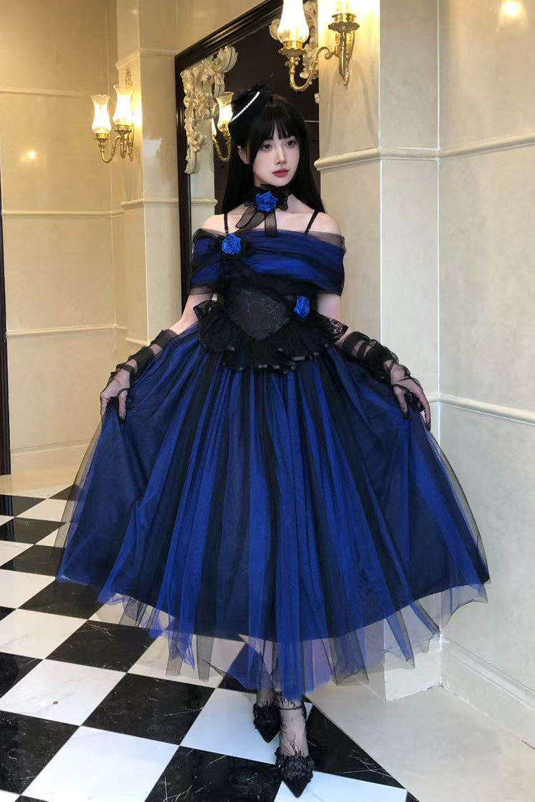 Off Shoulder Ruffled Lace Gothic Lolita Dress
