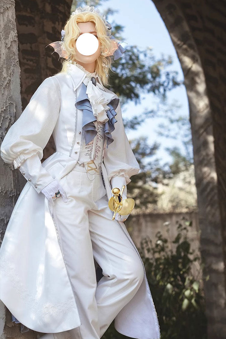 Ivory Mermaid Bone Embroidery Dapper Ouji Style Trousers