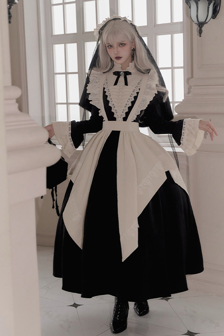 Nun Long Sleeves Ruffle Gothic Lolita Long Dress