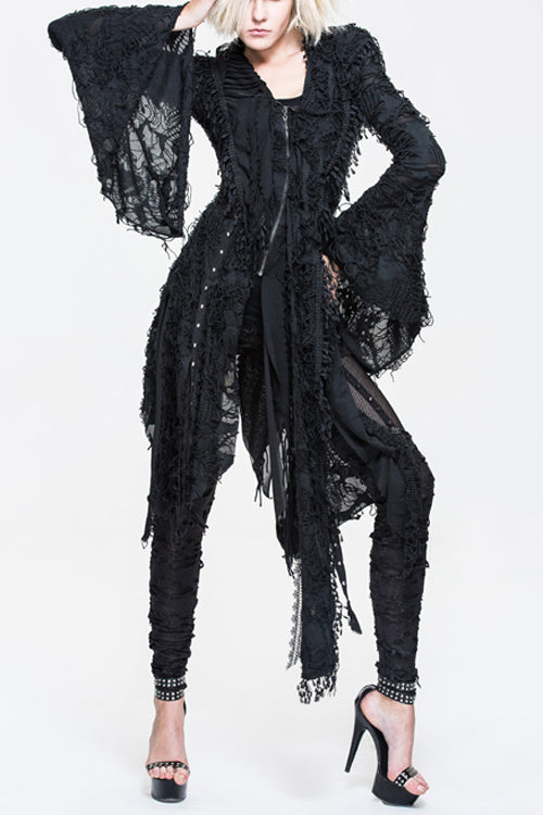 Ragged Sleeve Punk Long Coat