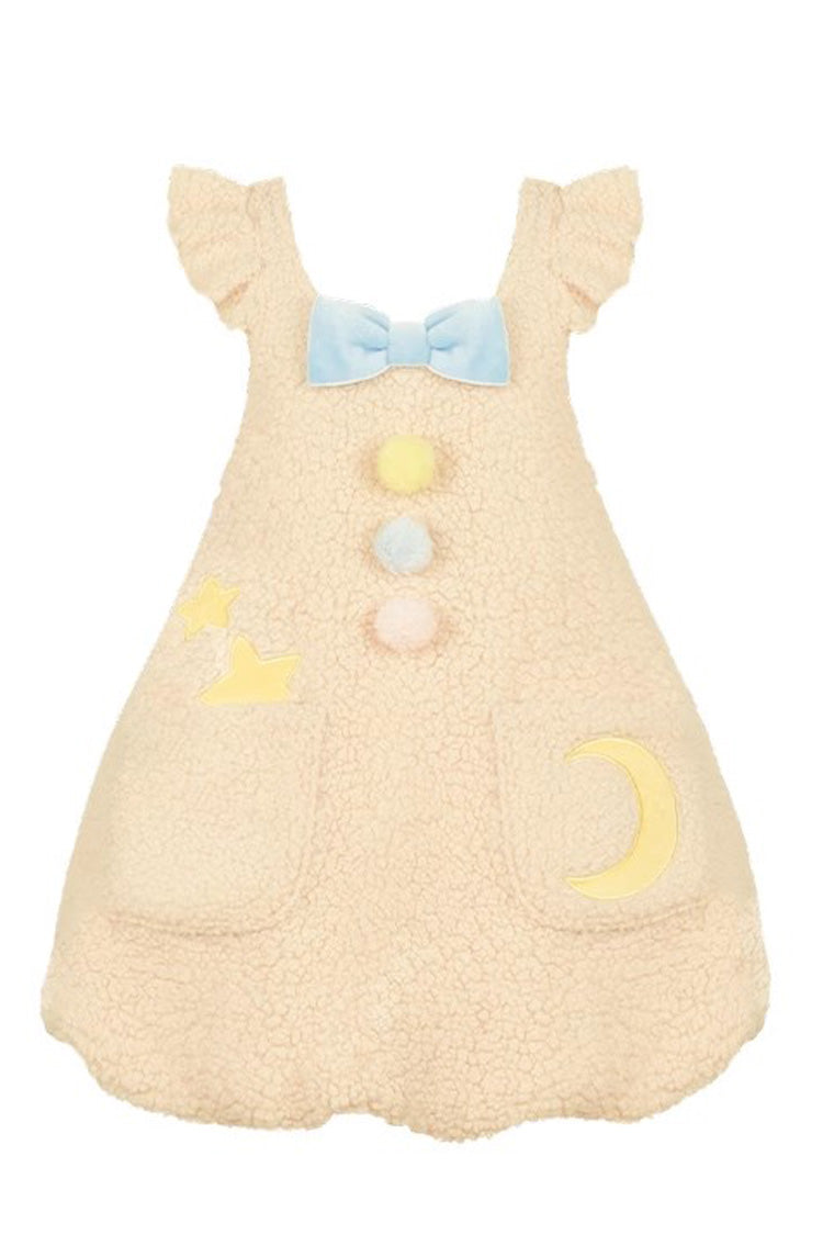 Stars and Moon Print JSK Dress with Bowknot - Sweet