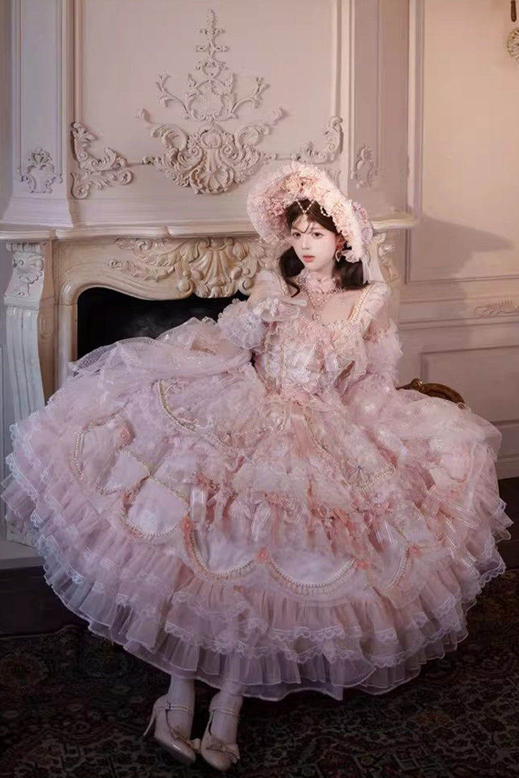 Runaway Princess Plus Size JSK with Hanayome Print & Pearls