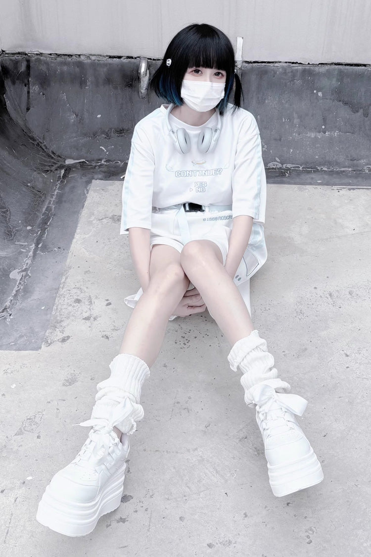 Lace-Up Sweet Jirai Kei Platform Shoes - 2 Shades