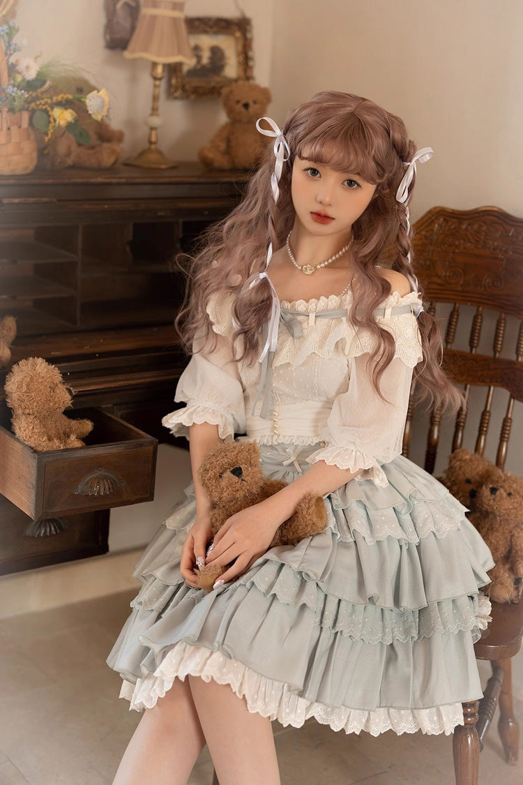 Flower Language Layered Skirt Set - Sweet Lolita