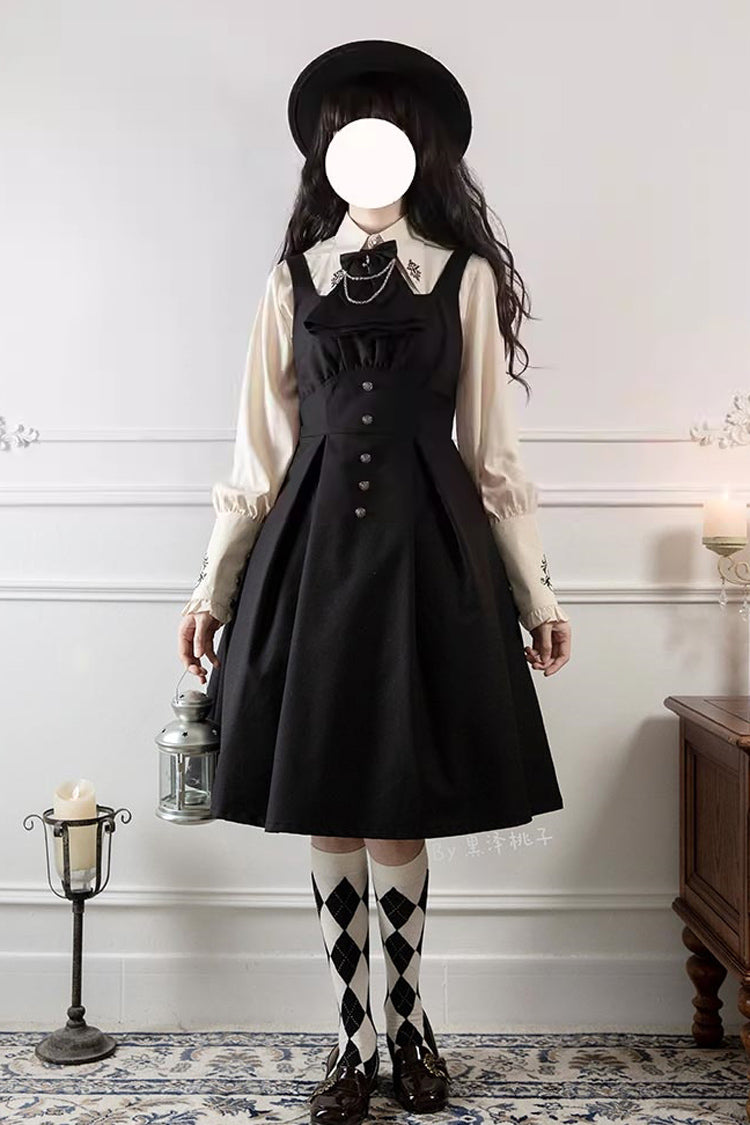 Night Raven Magic Metal buttons Gothic Lolita Dress