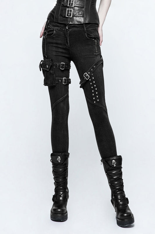 Pocket Stretch Denim Punk Trouser