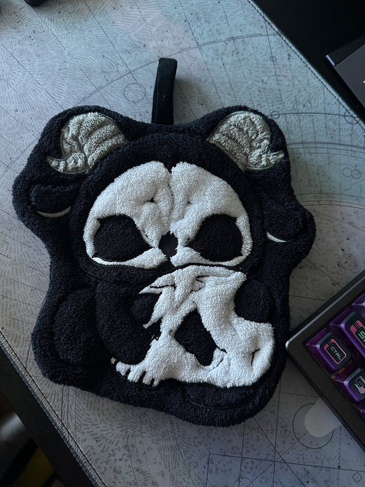 Towel Gothic and Grim Hand Reaper Black White